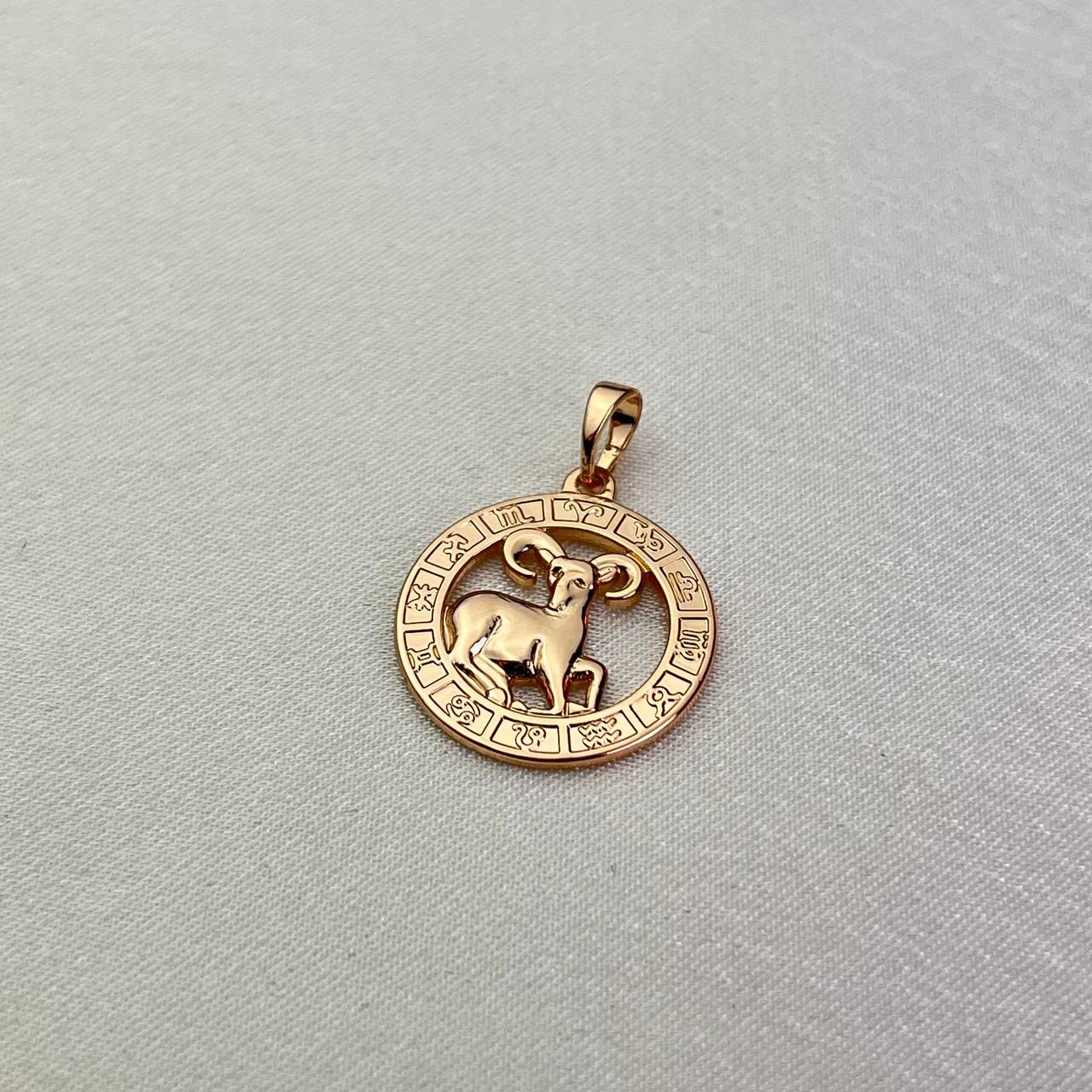 Aries Zodiac Pendant Gold-Plated