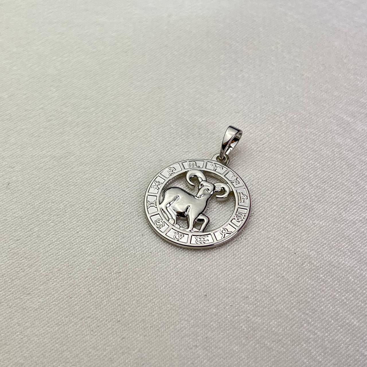 Aries Zodiac Pendant Silver-Plated