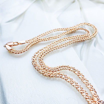 Gold-Plated "Byzantine Labyrinth" Chain Necklace 60cm