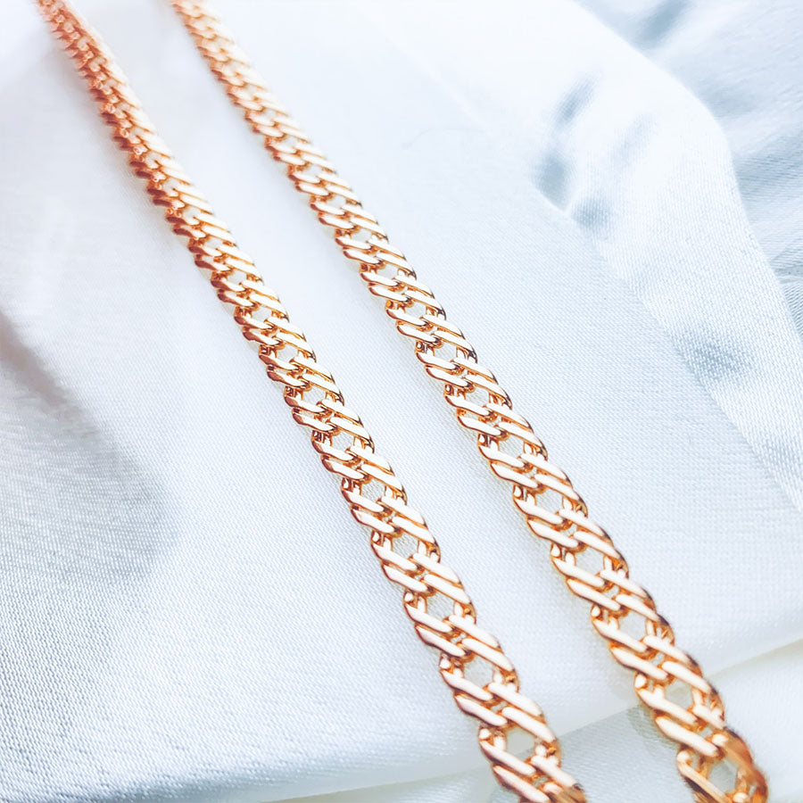 Gold-Plated "Byzantine Labyrinth" Chain Necklace 60cm