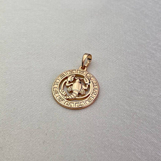 Cancer Zodiac Pendant Gold-Plated