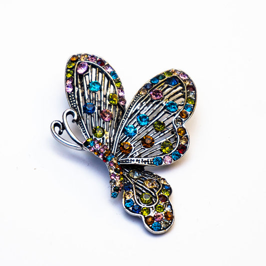 Crystal Butterfly Brooch