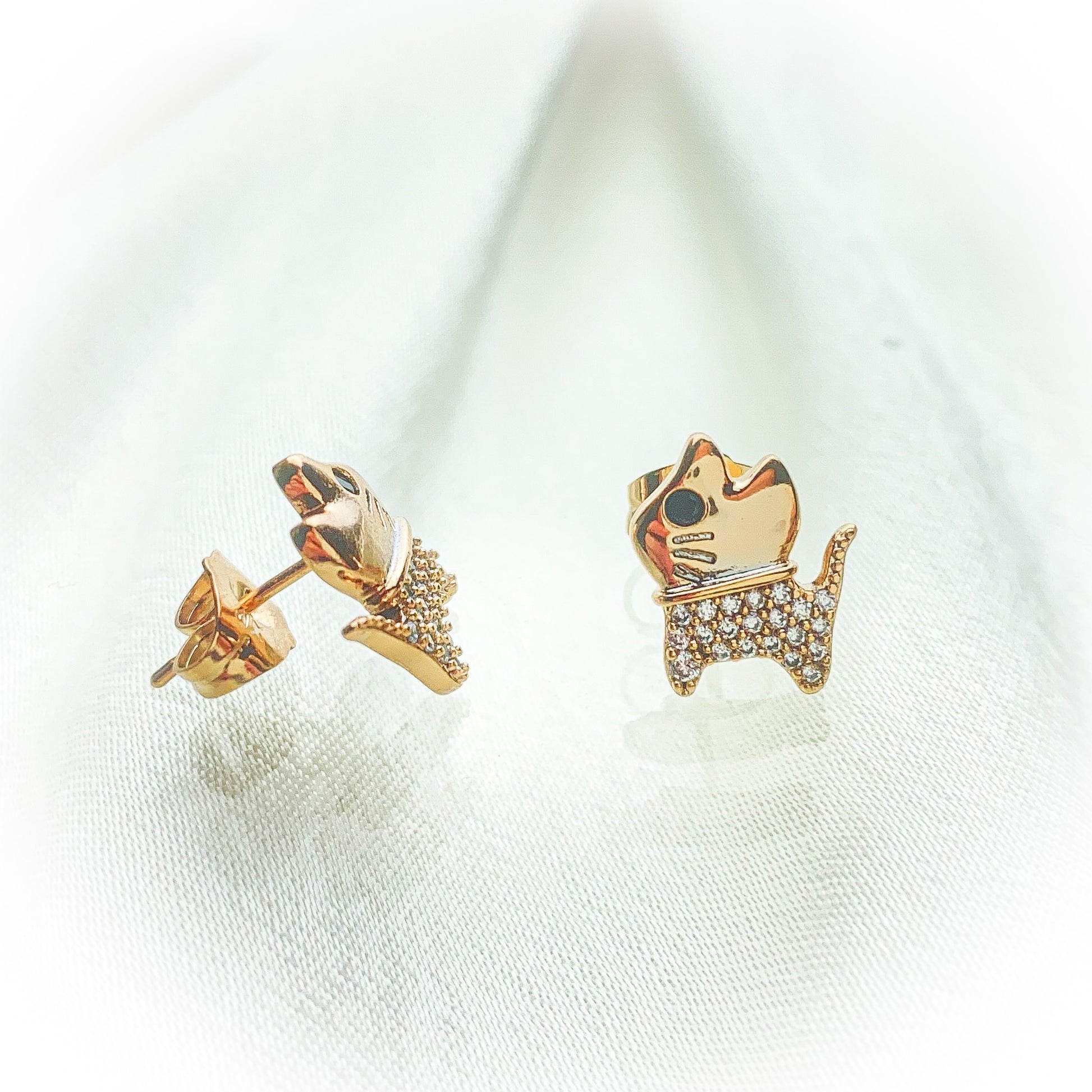 Crystal Kitten Earrings