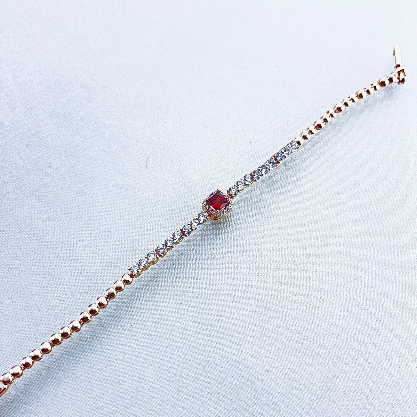 Designer Red Gemstone Bracelet