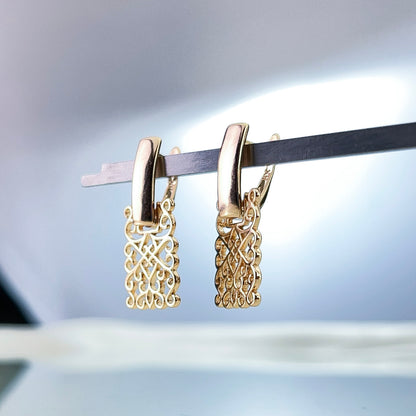 Earrings Golden Lace | beautiquepoint.com