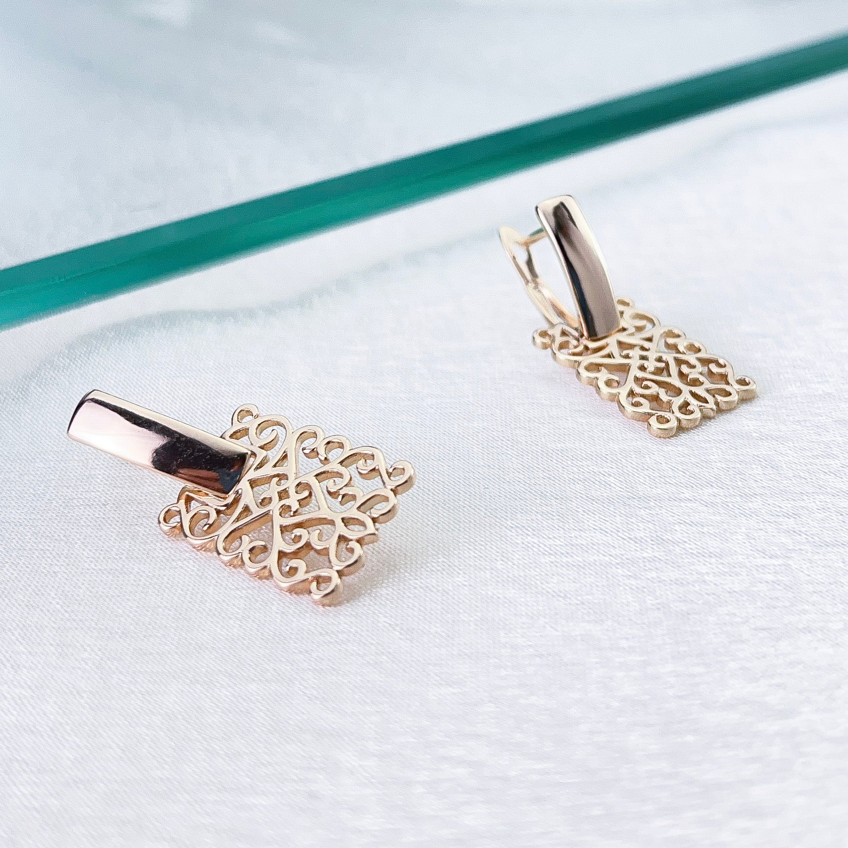 Earrings Golden Lace | beautiquepoint.com