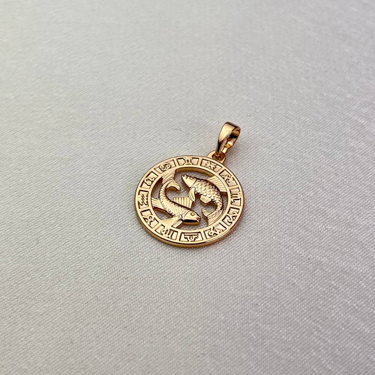 Fish Zodiac Pendant Gold-Plated