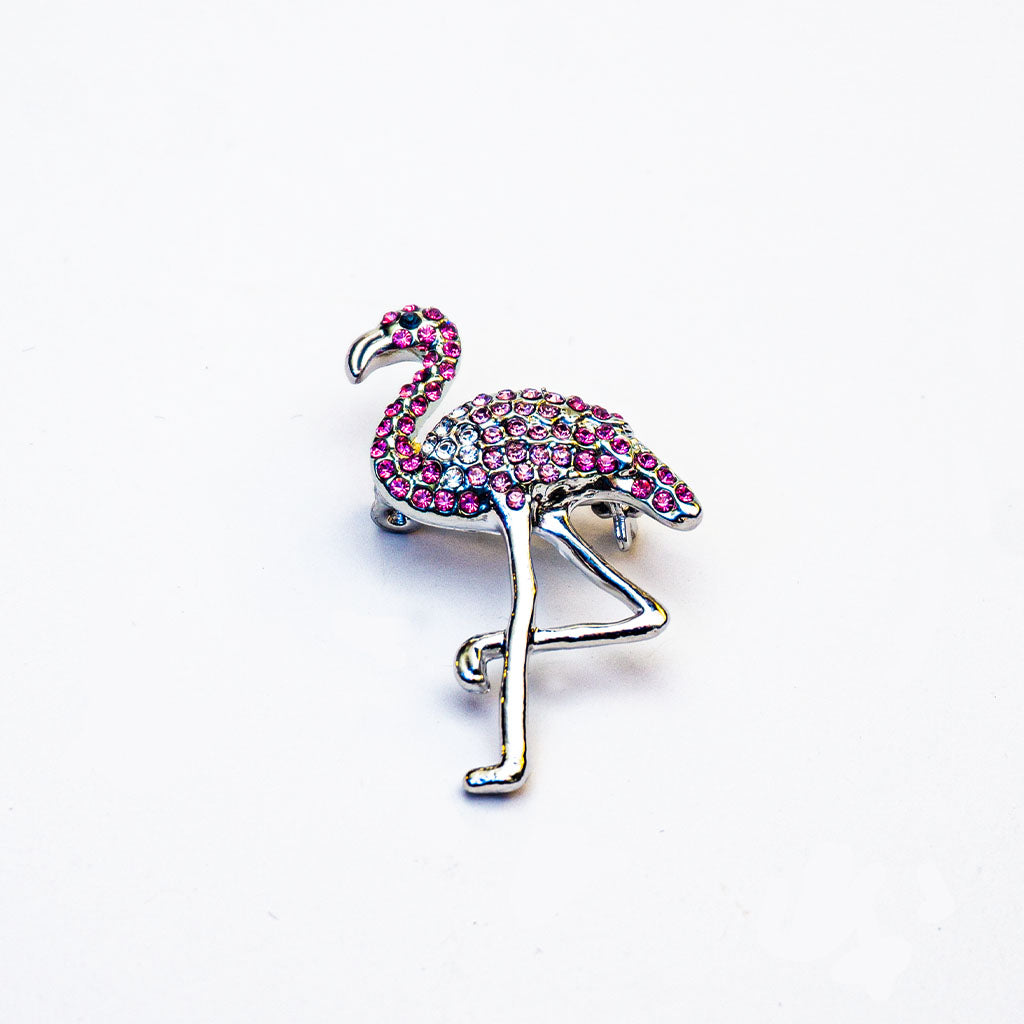 Gemstone Flamingo Brooch | beautiquepoint.com