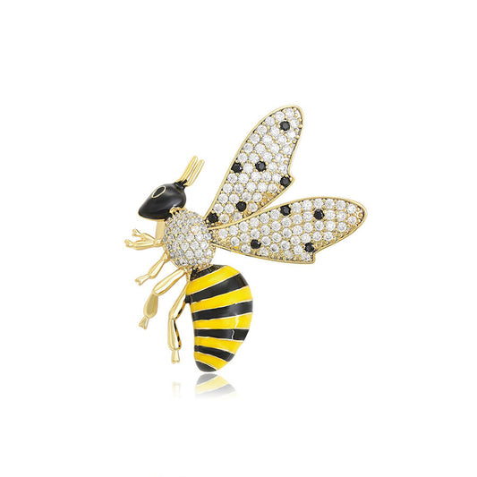 Gold-Plated Bee Brooch For Woman - beautiquepoint.com