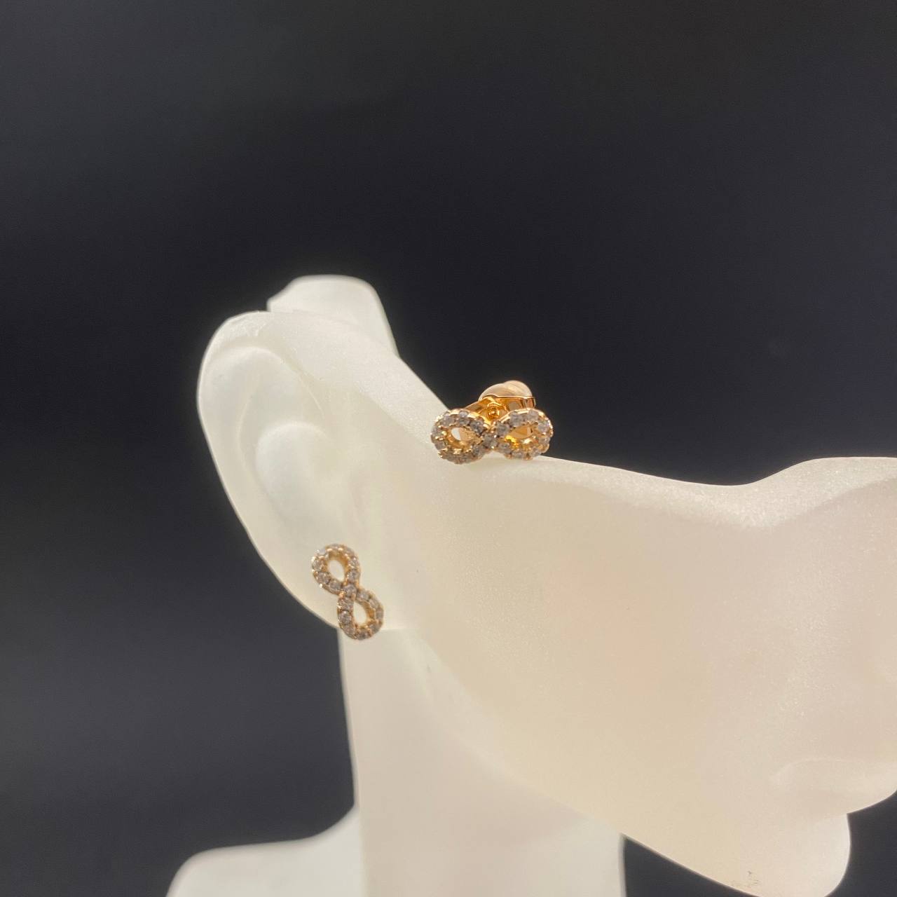 Gold-Plated Infinity Earrings