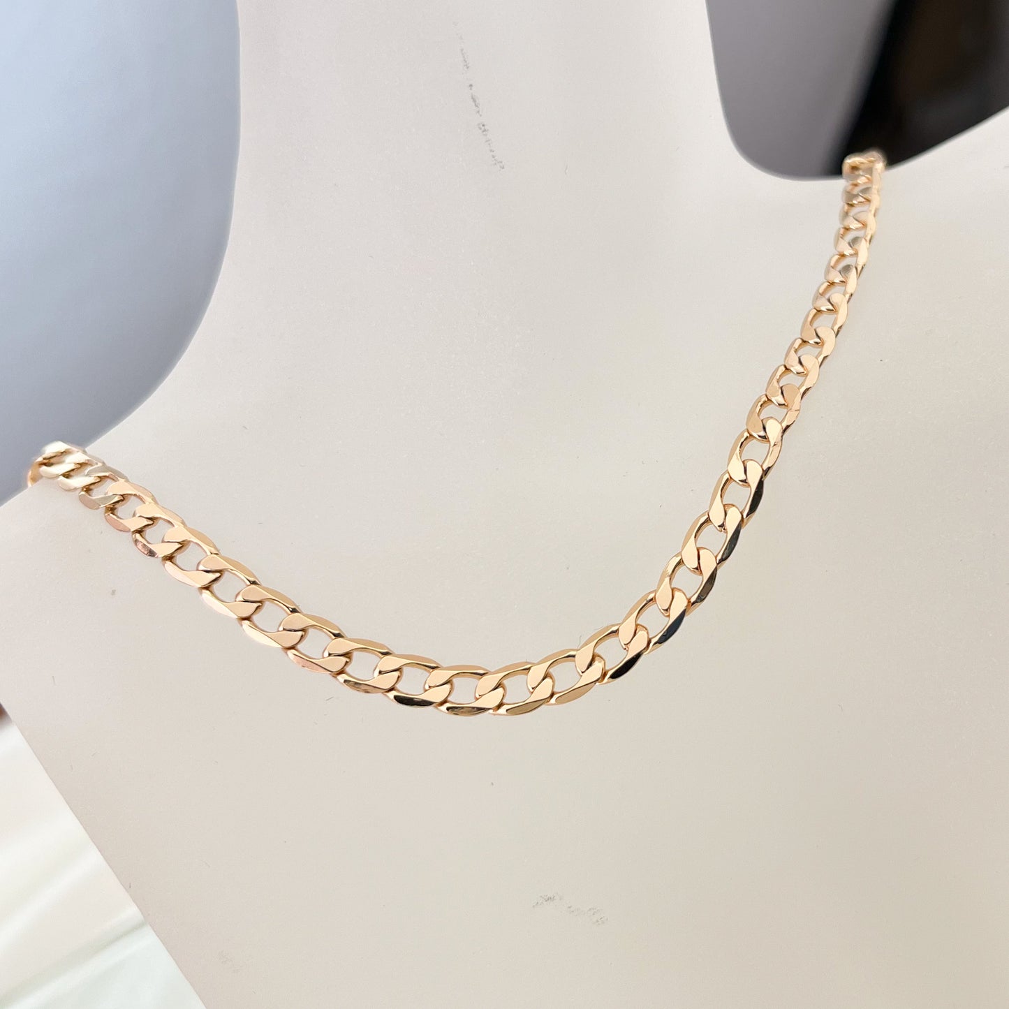 Vergoldete Luxus-Kette 50 cm 20K Cuban Link