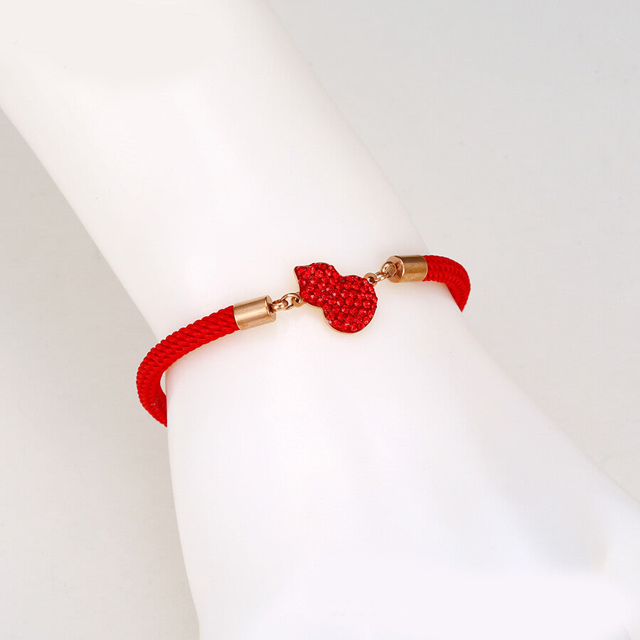 Red String Bracelet With Cat Symbol