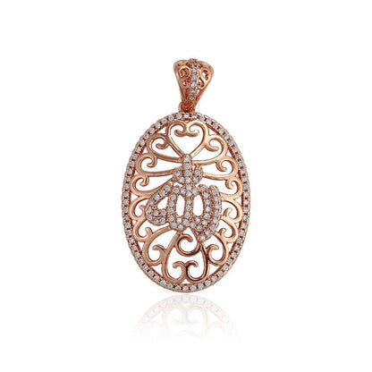 Rose Gold Pendant with crystals - beautiquepoint.com