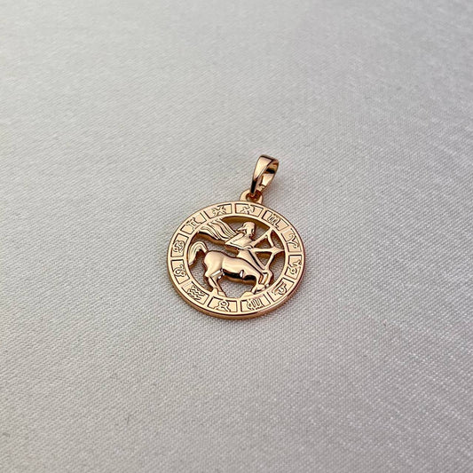 Sagittarius Zodiac Pendant Gold-Plated