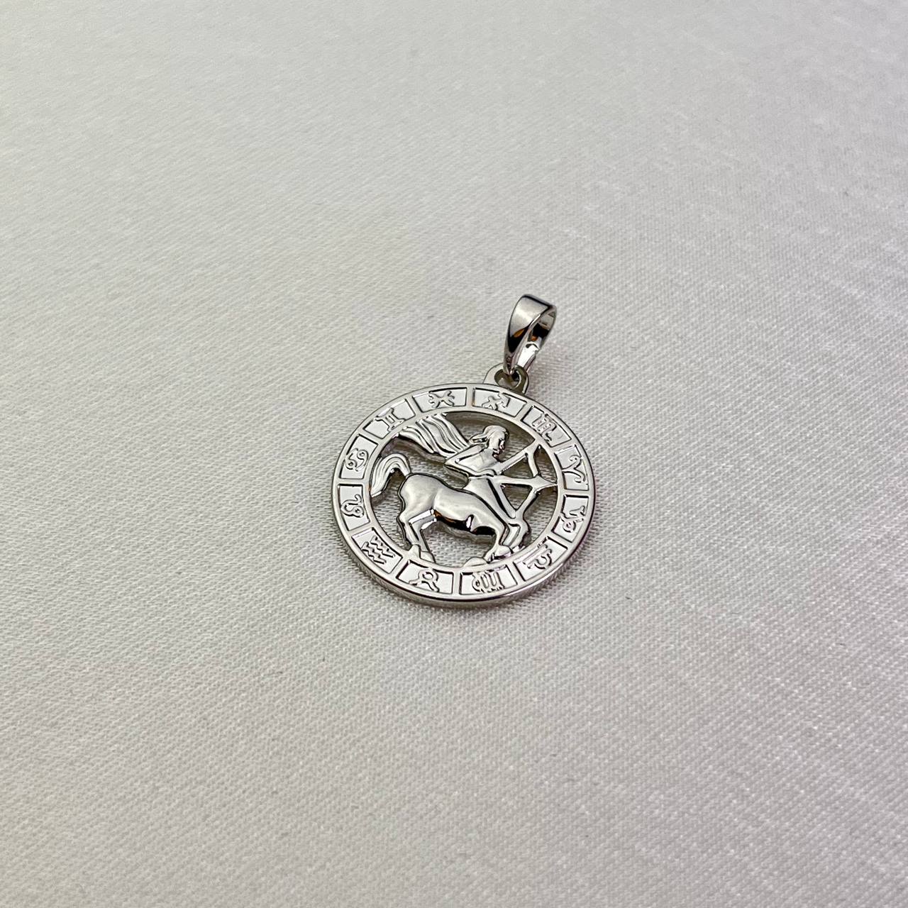 Sagittarius Zodiac Pendant Silver-Plated