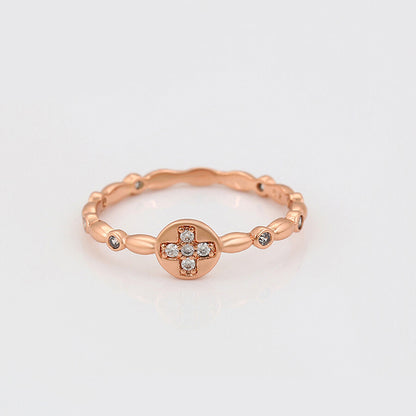 Stylish Rose Gold Ring For Women. View from below - beautiquepoint.com